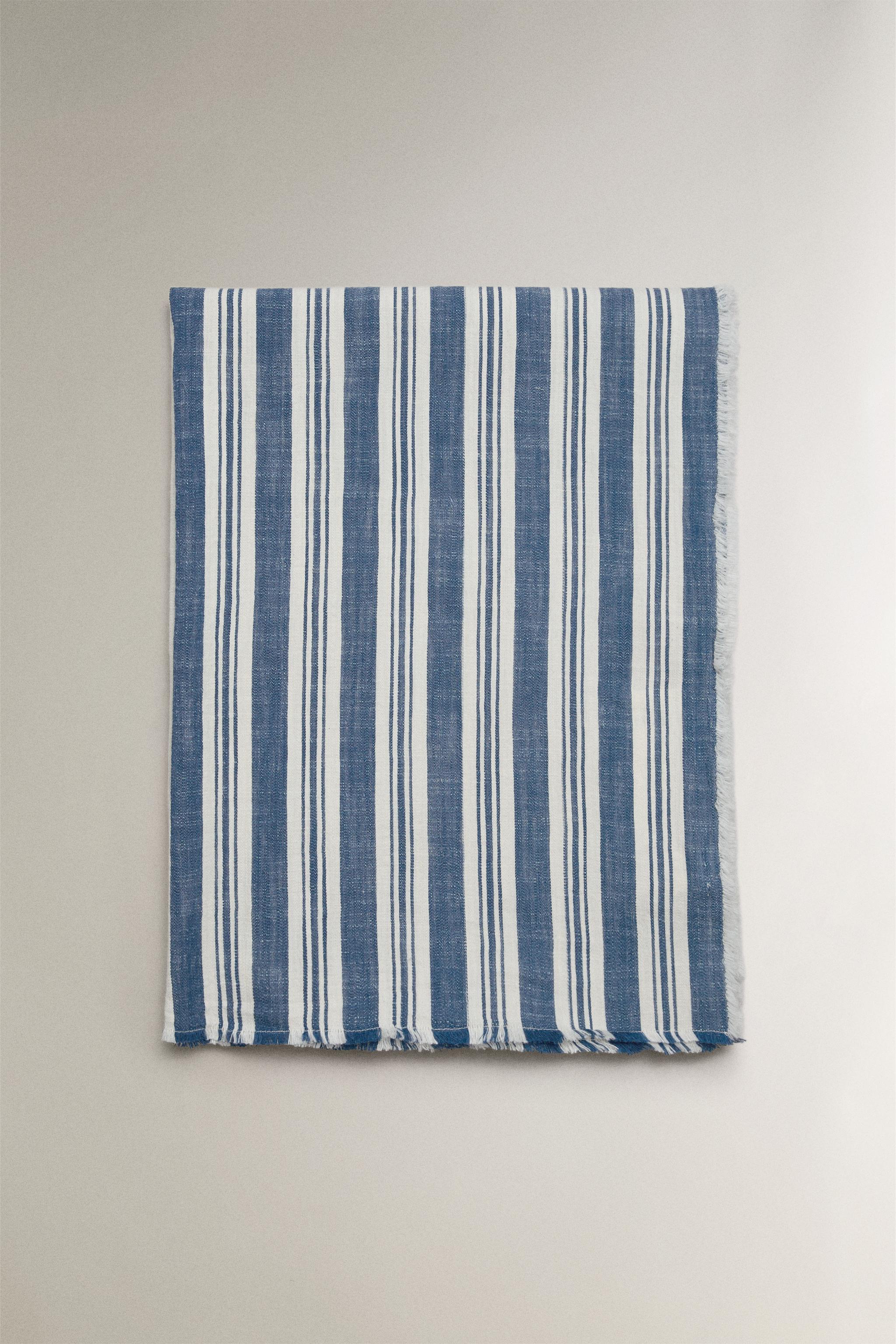 STRIPED COTTON BLANKET
